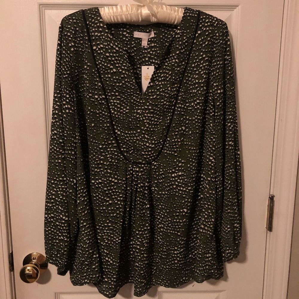 Marybelle Green Hanover Top size 1x- NWT